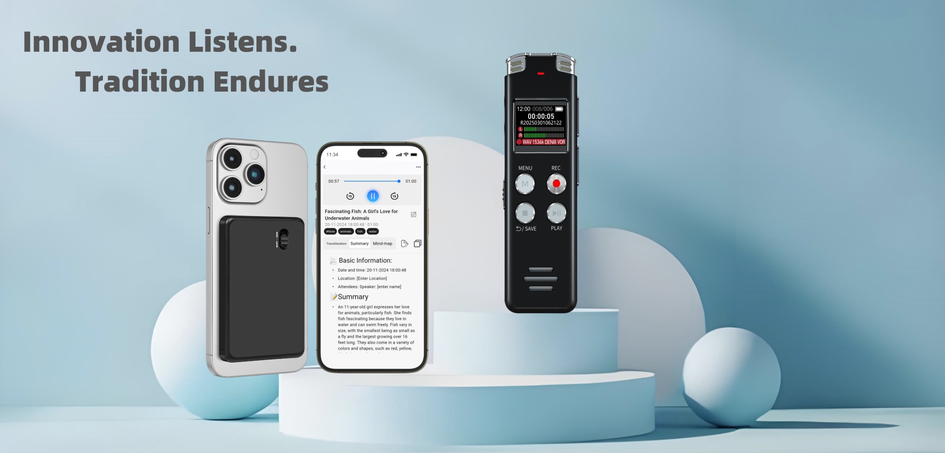 EVISTR--Voice recorder transform sound into eternity 